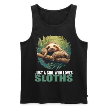 Sloths Sloth - Men's Premium Organic Tank Top - black - Front - AI Model Male 178 light (178cm)