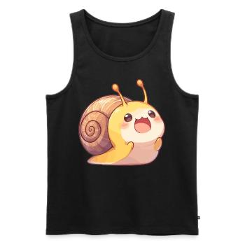 Escargots Escargot - Débardeur bio Premium Homme - noir - Devant - AI Model Male 178 light (178cm)