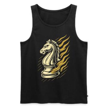 Chess Player Knight Figure Board Game - Men's Premium Organic Tank Top - black - Front - Michal (187cm)