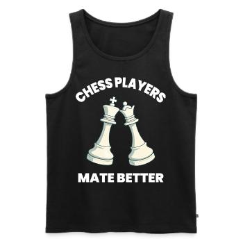 Schach Spieler Mate Besser Brettspiel - Männer Premium Bio Tank Top - Schwarz - Vorne - Michal (187cm)