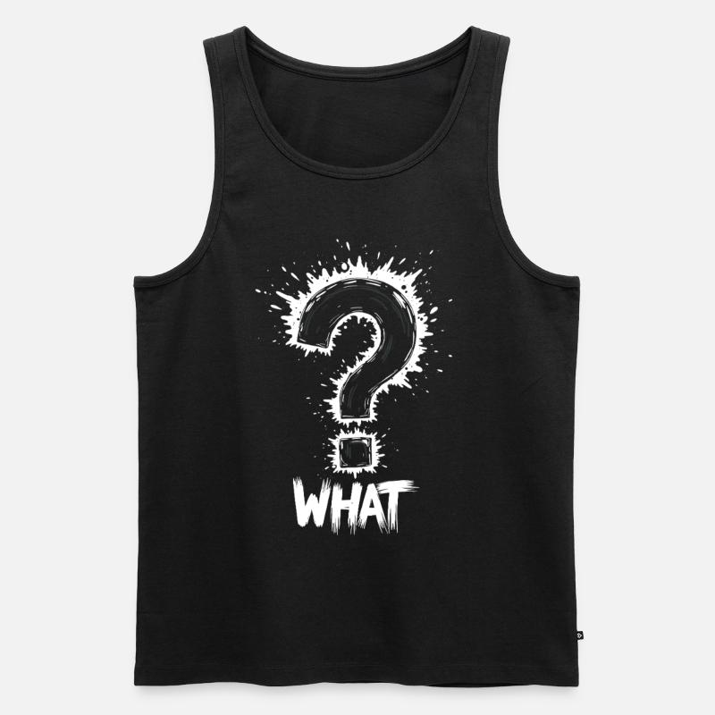 Quel point d’interrogation Splash - Débardeur bio Premium Homme - noir