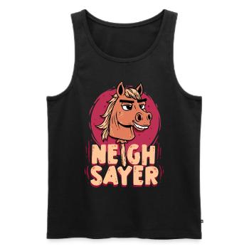 Hobby Horsing Hobby Horses Neigh Sayer - Débardeur bio Premium Homme - noir - Devant - Michal (187cm)