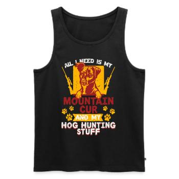Wild boar Wild boar hunting Wild boar hunter - Men's Premium Organic Tank Top - black - Front - Michal (187cm)