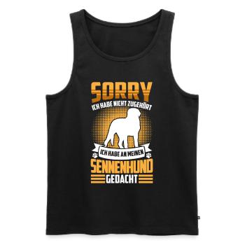 Mountain dog not heard Swiss Mountain Dog - Men's Premium Organic Tank Top - black - Front - Michal (187cm)