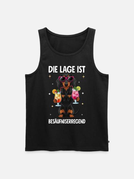 Die Lage Ist Besäufniserregend - Männer Premium Bio Tank Top - Schwarz