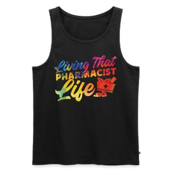 Pharmacy Tech Technician - Männer Premium Bio Tank Top - Schwarz - Vorne - AI Model Male 178 light (178cm)