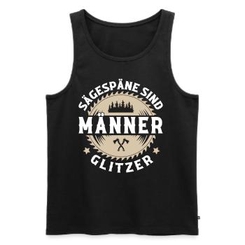 Holzfäller - Männer Premium Bio Tank Top - Schwarz - Vorne - Michal (187cm)