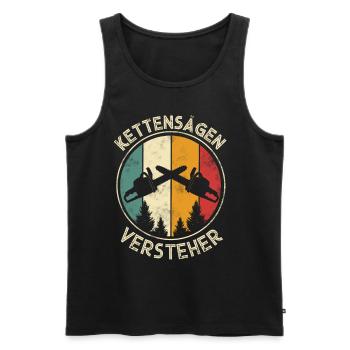 Holzfäller - Männer Premium Bio Tank Top - Schwarz - Vorne - Michal (187cm)