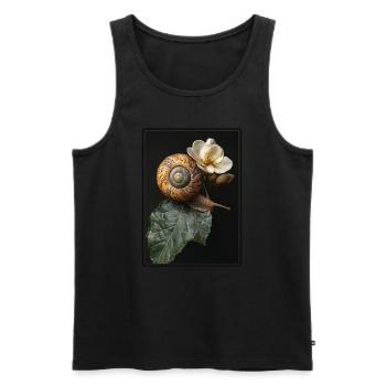 Escargots Escargot - Débardeur bio Premium Homme - noir - Devant - AI Model Male 178 light (178cm)