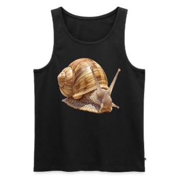 Escargots Escargot - Débardeur bio Premium Homme - noir - Devant - AI Model Male 178 light (178cm)