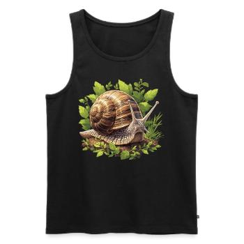 Escargots Escargot - Débardeur bio Premium Homme - noir - Devant - AI Model Male 178 light (178cm)