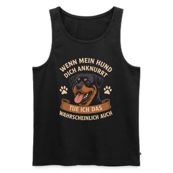 Dogs Rottweiler Dog Lovers - Men's Premium Organic Tank Top - black - Front - AI Model Male 178 light (178cm)