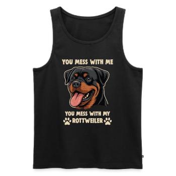Chiens Rottweiler Amoureux des chiens - Débardeur bio Premium Homme - noir - Devant - Michal (187cm)