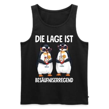 Die Lage Ist Besäufniserregend - Männer Premium Bio Tank Top - Schwarz - Vorne - Michal (187cm)