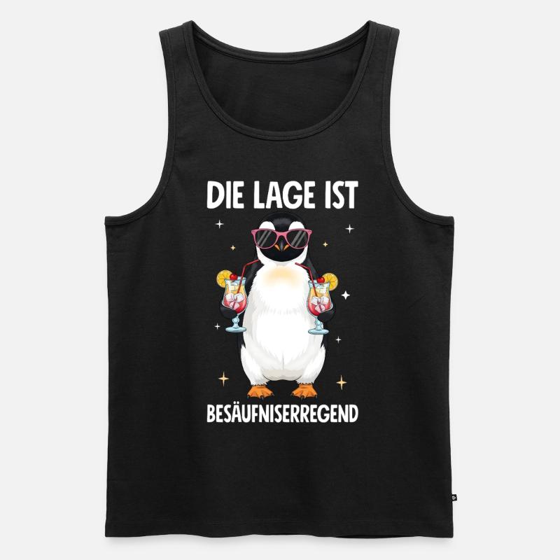 Die Lage Ist Besäufniserregend - Männer Premium Bio Tank Top - Schwarz