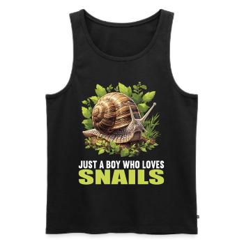 Escargots Escargot - Débardeur bio Premium Homme - noir - Devant - AI Model Male 178 light (178cm)