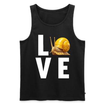 Escargots Escargot - Débardeur bio Premium Homme - noir - Devant - AI Model Male 178 light (178cm)