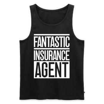 Insurance Agent Costume Fantastic Agent Medicare - Männer Premium Bio Tank Top - Schwarz - Vorne - AI Model Male 178 light (178cm)