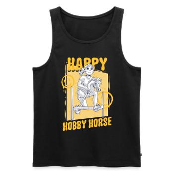 Hobby Horsing Hobby Horses Happy Hobby Horse - Men's Premium Organic Tank Top - black - Front - AI Model Male 178 light (178cm)