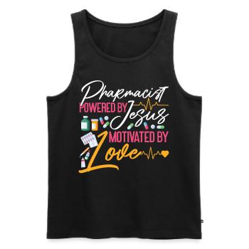 Pharmacy Tech Technician - Männer Premium Bio Tank Top - Schwarz - Vorne - AI Model Male 178 light (178cm)