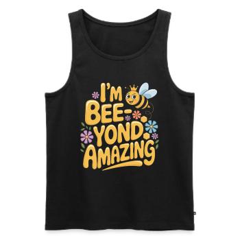 Ich Bin Bienenstark Fantastisch - Männer Premium Bio Tank Top - Schwarz - Vorne - Michal (187cm)