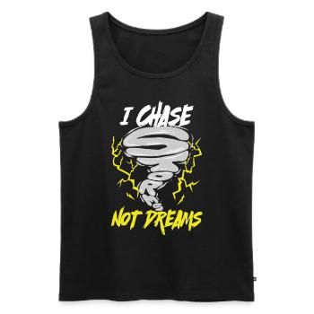 Storm Chaser Meteorologist I Chase Storms Not Dreams - Men's Premium Organic Tank Top - black - Front - Michal (187cm)