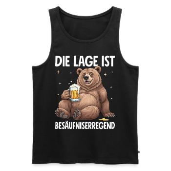Die Lage Ist Besäufniserregend - Männer Premium Bio Tank Top - Schwarz - Vorne - Michal (187cm)