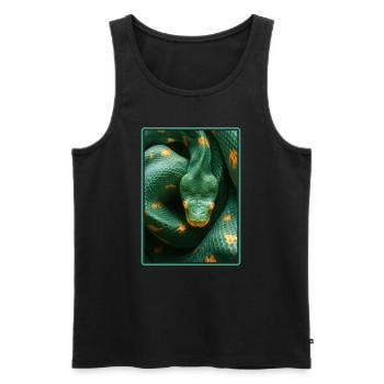 Snakes Snake - Men's Premium Organic Tank Top - black - Front - AI Model Male 178 light (178cm)
