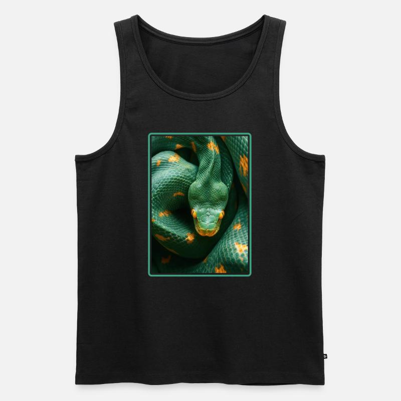 Schlangen Schlange - Männer Premium Bio Tank Top - Schwarz