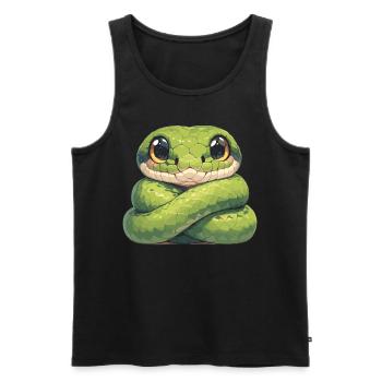 Snakes Snake - Men's Premium Organic Tank Top - black - Front - AI Model Male 178 light (178cm)
