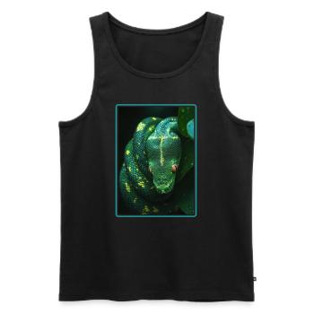 Snakes Snake - Men's Premium Organic Tank Top - black - Front - AI Model Male 178 light (178cm)