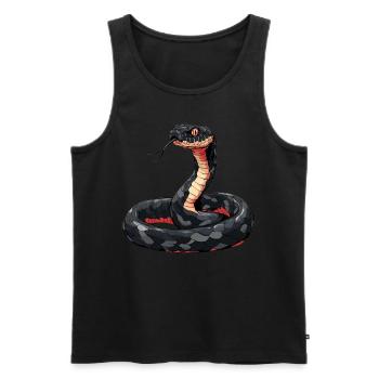 Snakes Snake - Men's Premium Organic Tank Top - black - Front - AI Model Male 178 light (178cm)