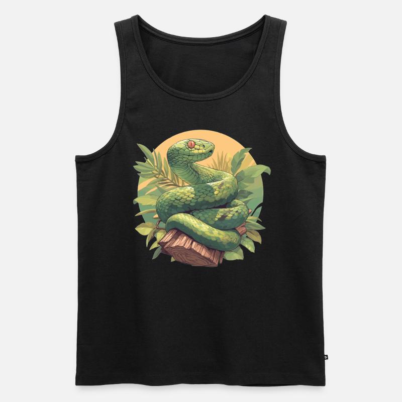 Schlangen Schlange - Männer Premium Bio Tank Top - Schwarz