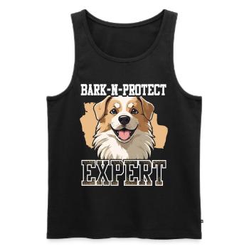 Alabai Dog Bark-N-Protect Expert - Men's Premium Organic Tank Top - black - Front - Michal (187cm)