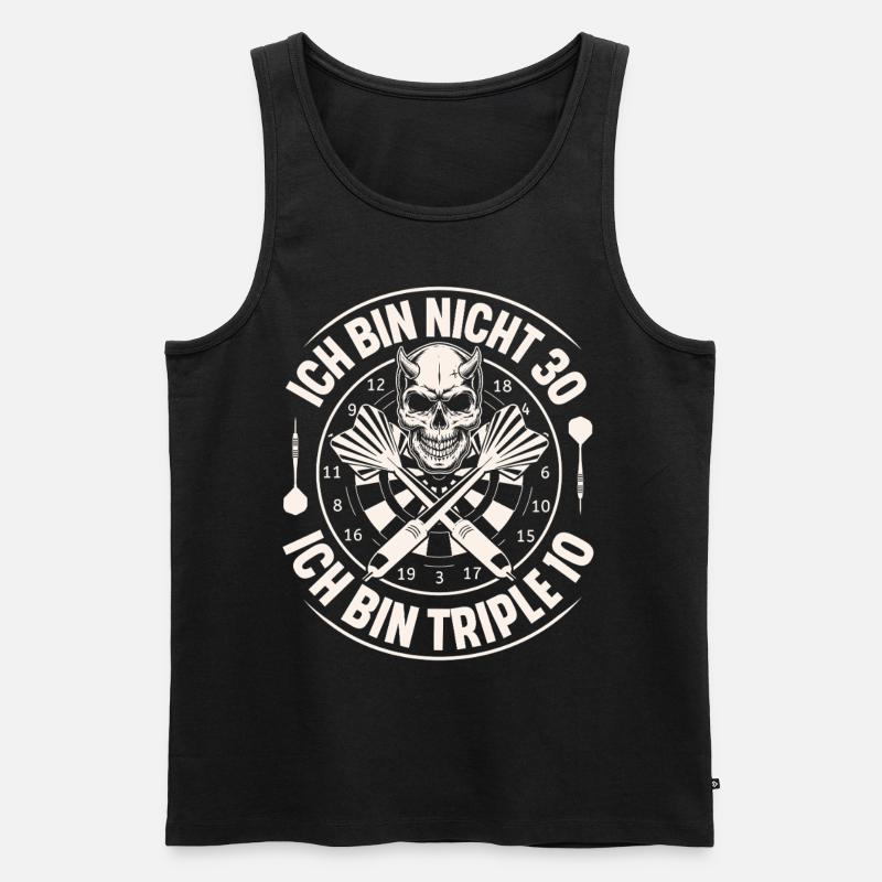 Darts - Männer Premium Bio Tank Top - Schwarz