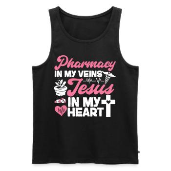 Pharmacy Tech Technician - Männer Premium Bio Tank Top - Schwarz - Vorne - AI Model Male 178 light (178cm)