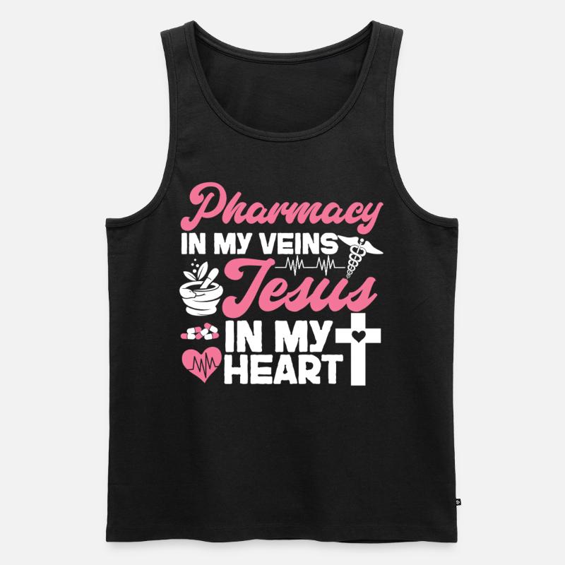 Pharmacy Tech Technician - Männer Premium Bio Tank Top - Schwarz