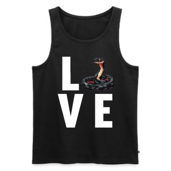Snakes Snake - Men's Premium Organic Tank Top - black - Front - AI Model Male 178 light (178cm)