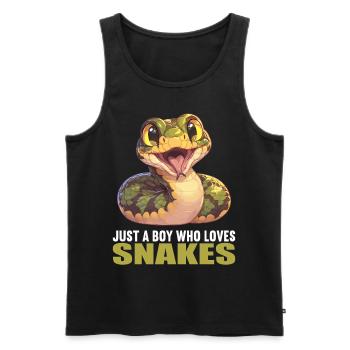 Snakes Snake - Men's Premium Organic Tank Top - black - Front - AI Model Male 178 light (178cm)