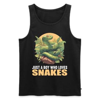 Snakes Snake - Men's Premium Organic Tank Top - black - Front - AI Model Male 178 light (178cm)