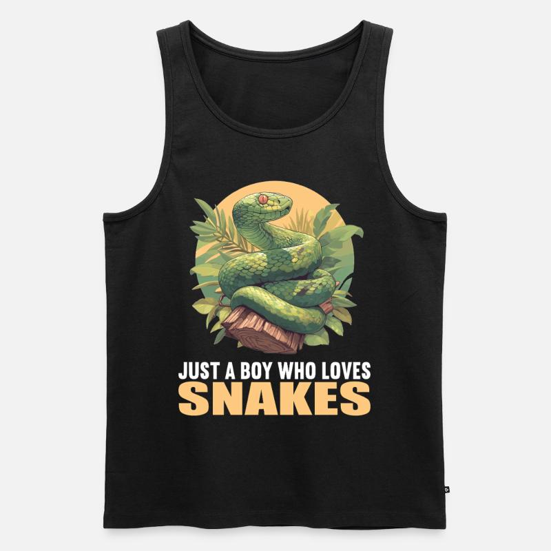 Schlangen Schlange - Männer Premium Bio Tank Top - Schwarz