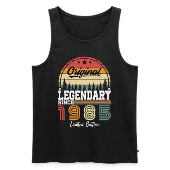 1985 Vintage Original 1985 Birthday Gift - Men's Premium Organic Tank Top - black - Front - AI Model Male 178 light (178cm)