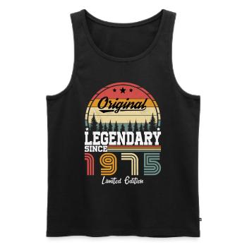1975 Vintage Original 1975 Geburtstagsgeschenk - Männer Premium Bio Tank Top - Schwarz - Vorne - AI Model Male 178 light (178cm)