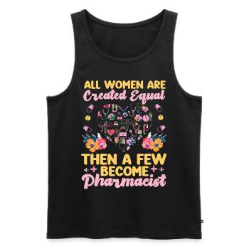 Pharmacy Tech Technician - Men's Premium Organic Tank Top - black - Front - AI Model Male 178 light (178cm)