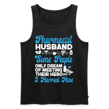 Pharmacy Tech Technician - Men's Premium Organic Tank Top - black - Front - Michal (187cm)