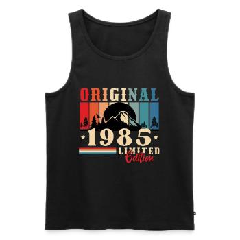 1985 Vintage Original 1985 Birthday Gift - Men's Premium Organic Tank Top - black - Front - AI Model Male 178 light (178cm)