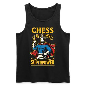 Schach Ist Meine Superkraft Lustiger Schachspieler - Männer Premium Bio Tank Top - Schwarz - Vorne - Michal (187cm)