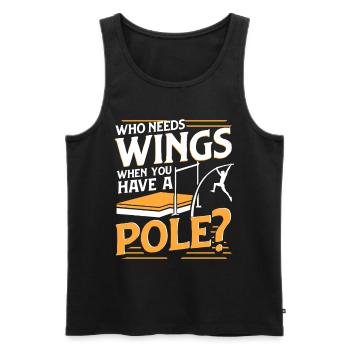 Stabhochsprung Stabspringer Stabhochspringer - Männer Premium Bio Tank Top - Schwarz - Vorne - AI Model Male 178 light (178cm)
