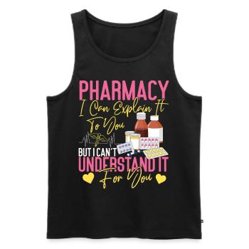 Pharmacy Tech Technician - Men's Premium Organic Tank Top - black - Front - Michal (187cm)