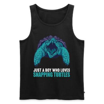 Snapping Turtles Snapping Turtle - Men's Premium Organic Tank Top - black - Front - AI Model Male 178 light (178cm)